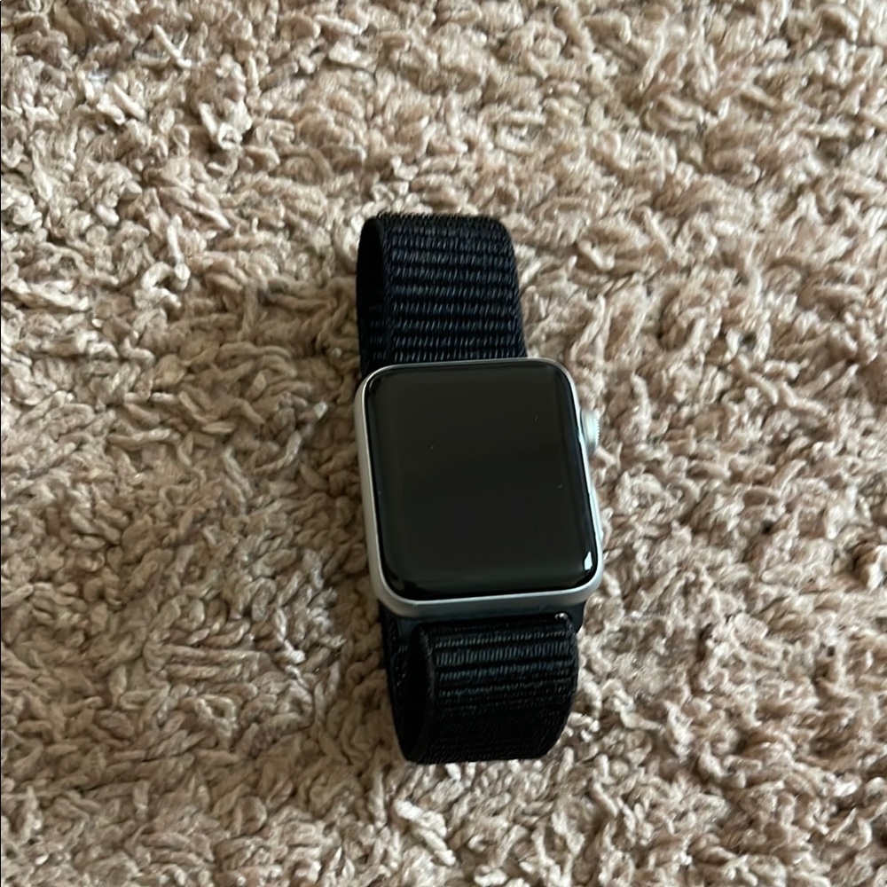 Apple Silver Smartwatch with Black Band